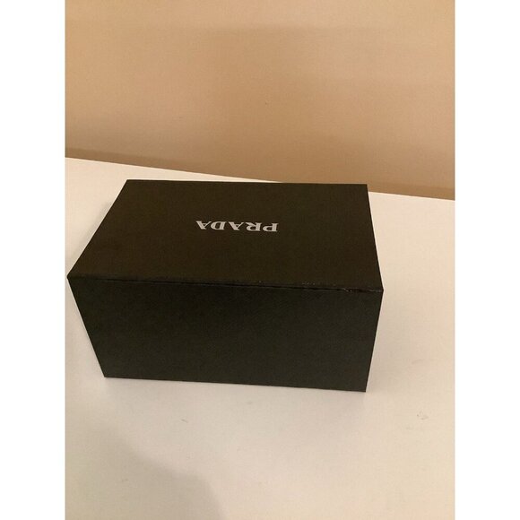 Prada Box Only Black With Embossed PRADA Logo In silver, 7”Lx4”Hx41/2 W New - Picture 5 of 9